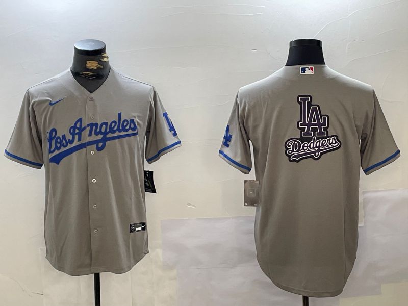 Men Los Angeles Dodgers Blank Grey Game 2024 Nike MLB Jersey style 10166->los angeles dodgers->MLB Jersey